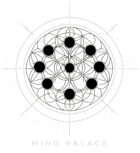Mind Palace splash artwork: a doorway into a library, with “Welcome to Mind Palace” and “This is your own space.”